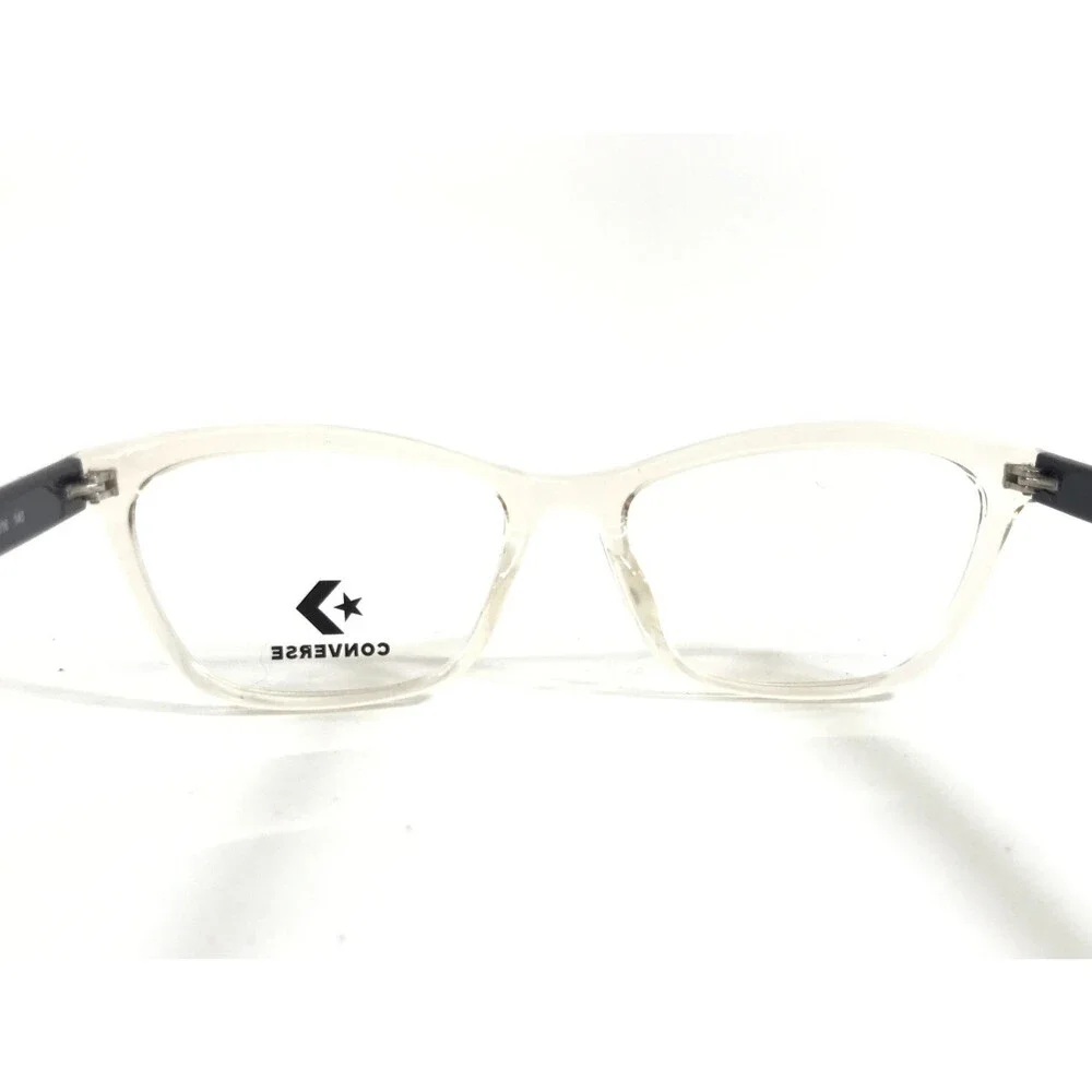 Converse Eyeglasses Frame CV5014 102 Clear White Blue Cat Eye Full Rim 53-16-140